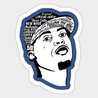 Lyrical Chris Hip Hop Typography Sticker